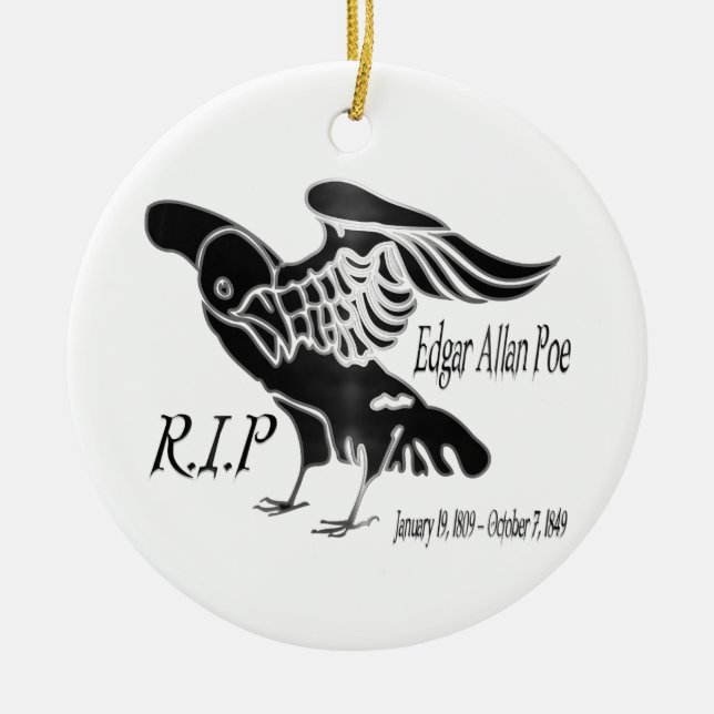 Edgar Alan Poe The Raven Keramik Ornament (Vorne)