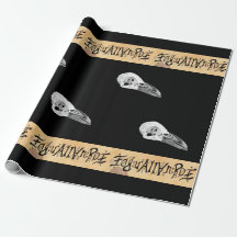 Edgar Allan Poe Ambigram Wrapping Paper