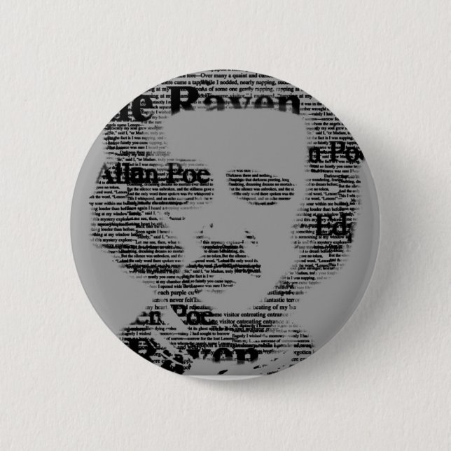 Edgar Allan Poe Bottom Button (Vorderseite)