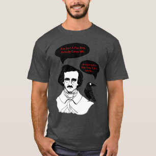 Edgar Allan Poe Boy und Raven T-Shirt
