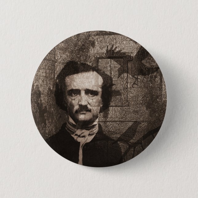 Edgar Allan Poe Button (Vorderseite)