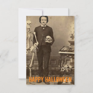 Edgar Allan Poe Carte Halloween Déplaisant personn