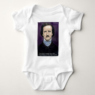 Edgar Allan Poe "Der Rabe" Zitat Geschenke & Karte Baby Strampler