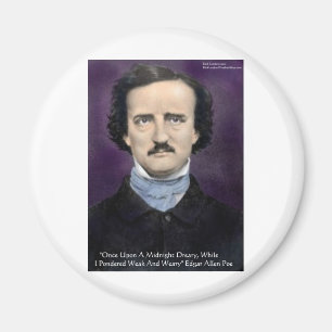 Edgar Allan Poe "Der Rabe" Zitat Geschenke & Karte Magnet