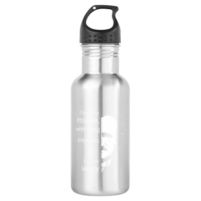 Edgar Allan Poe Edelstahlflasche (Vorderseite)
