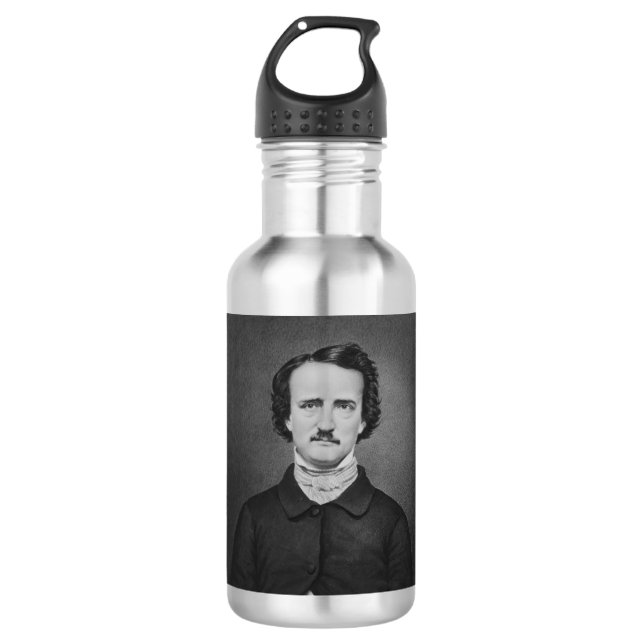 Edgar Allan Poe Edelstahlflasche (Vorderseite)