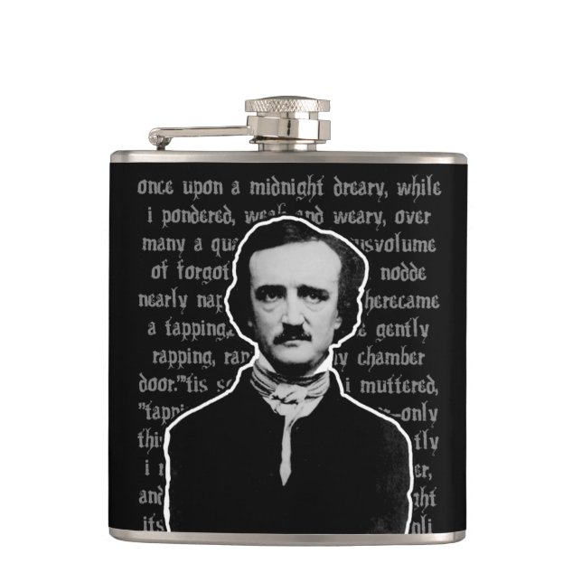 Edgar Allan Poe Flask Flachmann (Vorderseite)