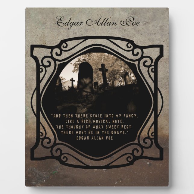 Edgar Allan Poe Fotoplatte (Vorderseite)