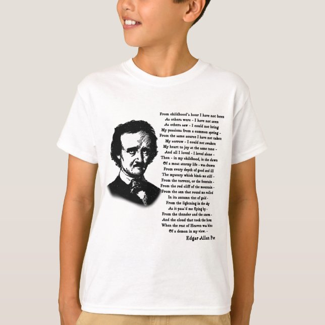 Edgar Allan Poe-Gedicht ALLEIN T-Shirt (Vorderseite)