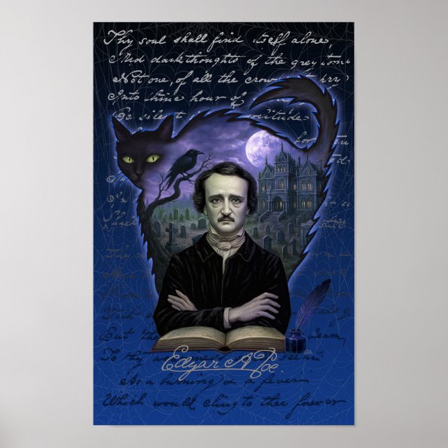 Edgar Allan Poe Gothic Raven Poster Art (Vorne)