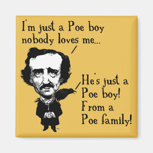 Edgar Allan Poe Junge Lustiger Kühlschrankmagnet