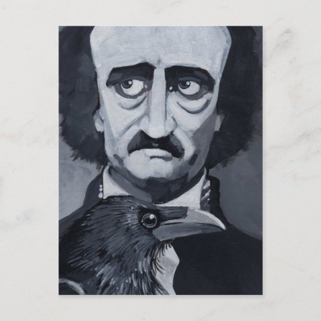 Edgar Allan Poe La Carte Postale Raven (Devant)