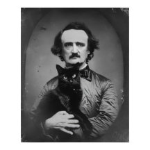 Edgar Allan Poe mit der schwarzen Katze