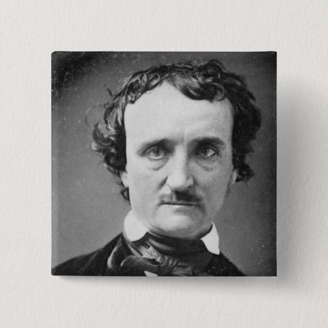 Edgar Allan Poe ~ Portrait 1849 Button (Vorderseite)