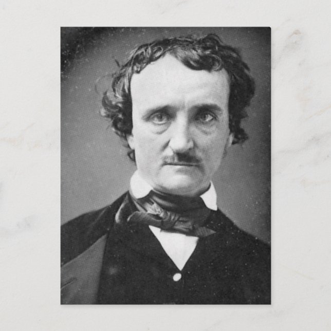 Edgar Allan Poe ~ Portrait 1849 Postkarte (Vorderseite)