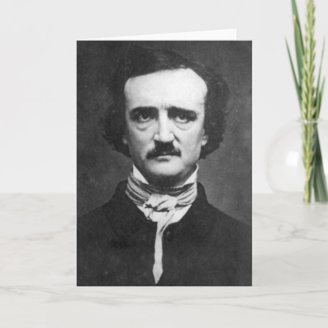 Edgar Allan Poe Portrait Karte (Vorderseite)