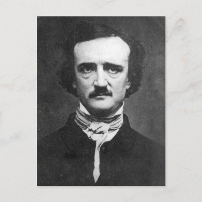 Edgar Allan Poe Portrait Postkarte (Vorderseite)
