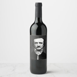 Edgar Allan Poe Portrait Weinetikett
