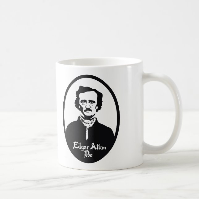 Edgar Allan Poe-Porträt Kaffeetasse (Rechts)