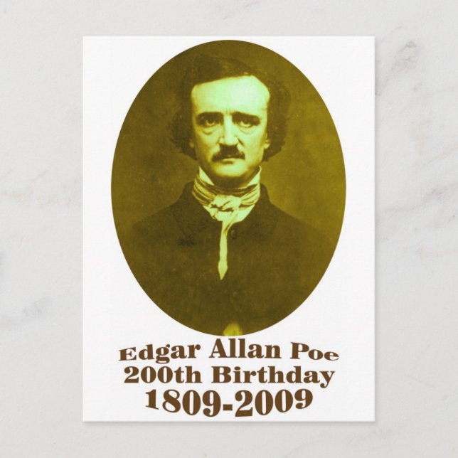 Edgar Allan Poe Postkarte (Vorderseite)