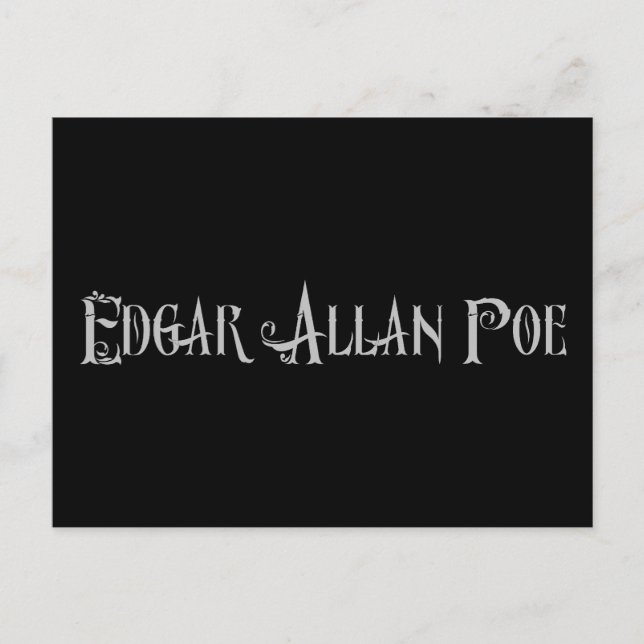 Edgar Allan Poe Postkarte (Vorderseite)