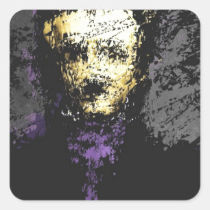 Edgar Allan Poe Quadratischer Aufkleber