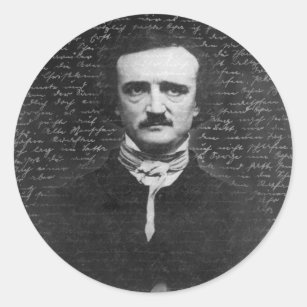Edgar Allan Poe Runder Aufkleber