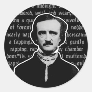 Edgar Allan Poe Runder Aufkleber