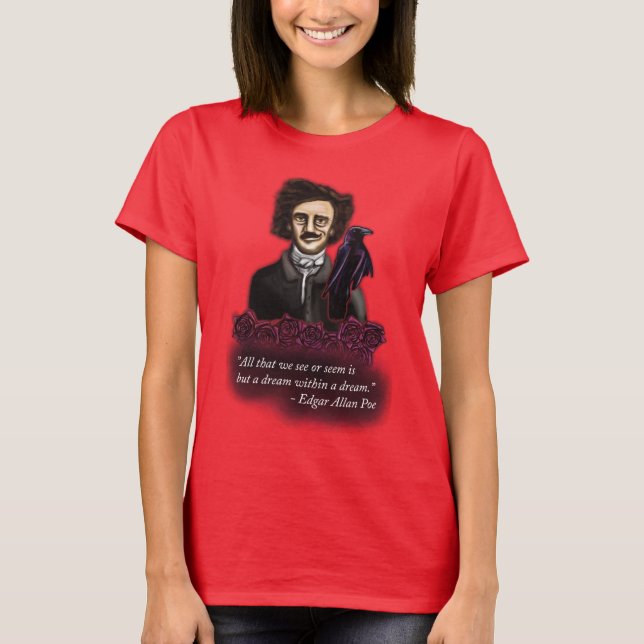 Edgar Allan Poe Shirt, Dark Academia Shirt (Vorderseite)