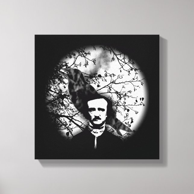 Edgar Allan Poe 'The Raven' Leinwanddruck (Vorderseite)