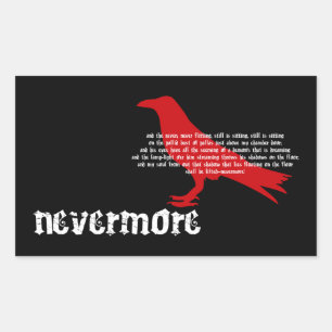 Edgar Allan Poe +{ THE RAVEN }+ Rechteckiger Aufkleber
