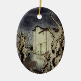 Edgar Allan Poe Usher, der durch Arthur Rackham Keramik Ornament