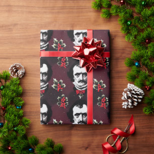 Edgar Allan Poe Weihnachtswrapping Paper 2 Geschenkpapier