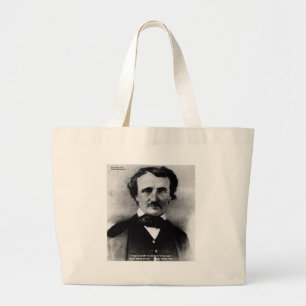 Edgar Allan Poe "Weine allein" Liebeszitate Gesche Jumbo Stoffbeutel