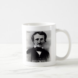 Edgar Allan Poe "Weine allein" Liebeszitate Gesche Kaffeetasse