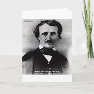 Edgar Allan Poe "Weine allein" Liebeszitate Gesche Karte