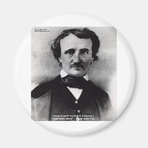 Edgar Allan Poe "Weine allein" Liebeszitate Gesche Magnet