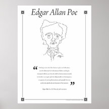 Edgar Allan Poe Writing Quote Poster