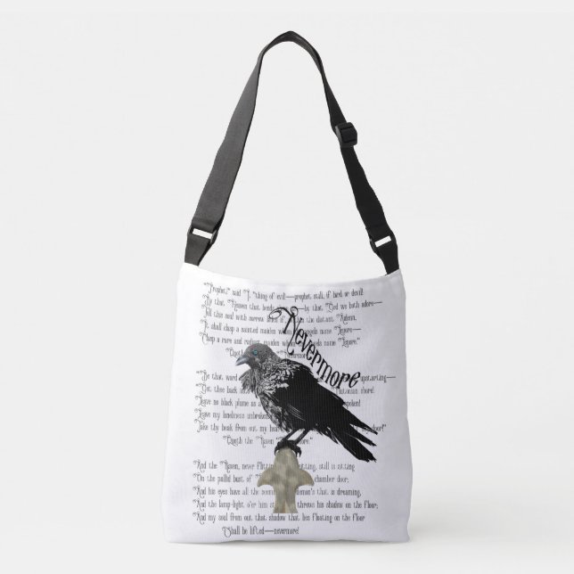 Edgar Allan Poe's The Raven Tragetaschen Mit Langen Trägern (Vorderseite)