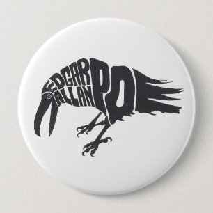Edgar Allen Poe - der Rabe Button