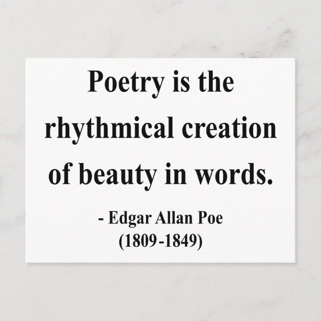 Edgar Allen Poe Quote 5a Postkarte (Vorderseite)