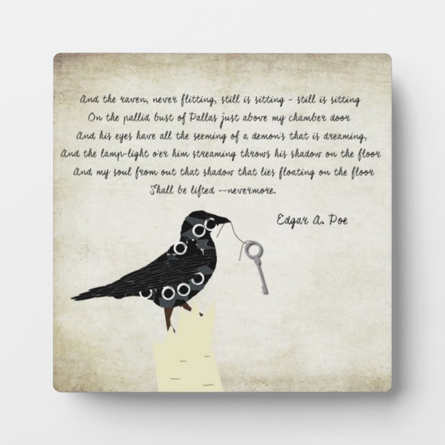 Edgar Allen Poe Table Decor Fotoplatte (Vorderseite)