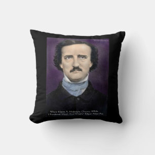 Edgar Allen Poe "The Raven" Zitat-Kissen von Kissen