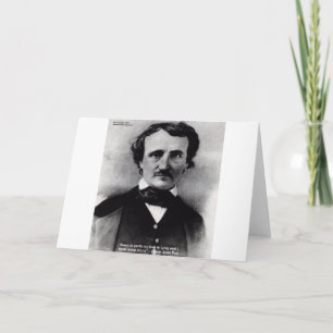 Edgar Allen Poe "Weep Alone" Liebe Zitat Geschenke Karte