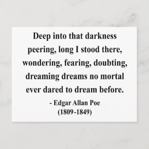 Edgar Allen Poe Zitat 8a Postkarte