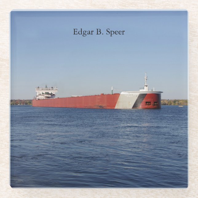 Edgar B. Speer Glas Untersetzer (Vorderseite)