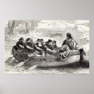 Edgar das pazifische rudernd hinunter den Fluss Poster