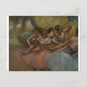 Edgar Degas - 4 Ballerinas auf der Bühne 1885-90 D Postkarte