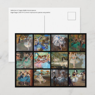 Edgar Degas - Auswahl von Meisterwerken von Tänzer Postkarte