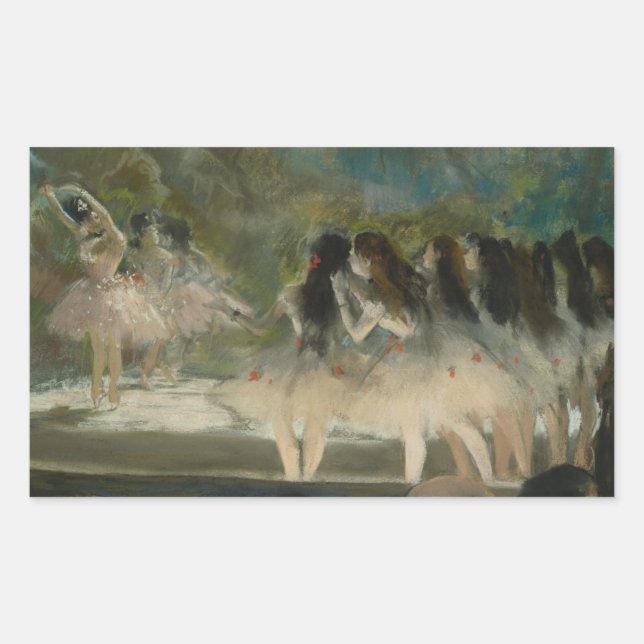 Edgar Degas - Ballett an der Pariser Oper Rechteckiger Aufkleber (Vorderseite)